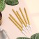 Candles in the cake of cocktail "Shain", 6 pcs, 10 cm, gold metallic