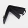 Men's purse on the button, a department for bills, for maps, for coins, black color
