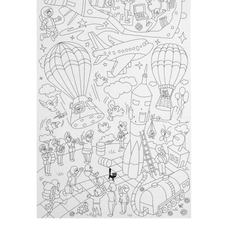 The longest coloring "Cosmos", size - 29.7 × 101 cm-3