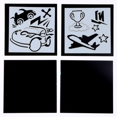 Engraving "faster" with a color effect, 100 pcs, 8 x 8 cm-2
