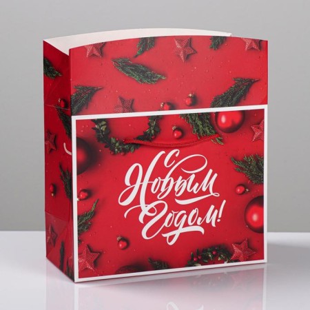 Package - Korobok "Happiness in the New Year!", 23 x18 x11 cm, New Year-2