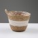 Kashpo wicker "Tanzania" with a pen, 17.5x17.5x16 cm, natural, white