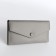 Women's wallet on the button, gray color