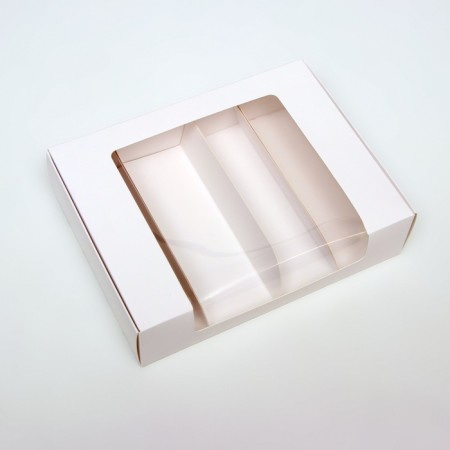 The box is folding, under 4 eclairs, white, 20 x 15 x 5 cm-1