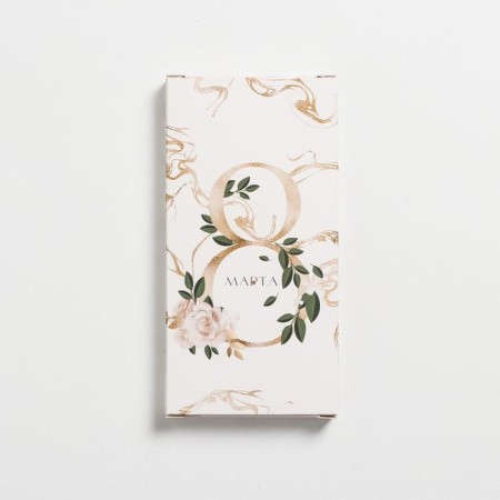 Chocolate box, confectionery packaging, “March 8”, with a window, 17.3 x 8.8 x 1.5 cm