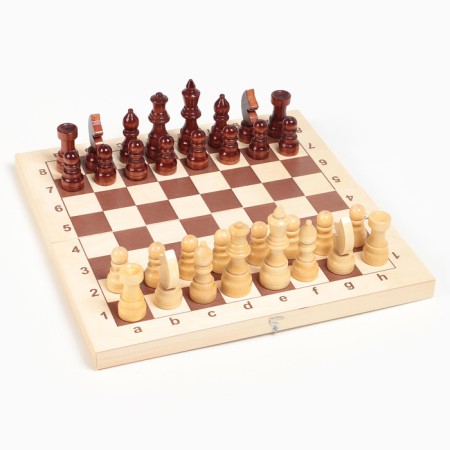 Chess Wooden Grandmaster, tournament 43 x 43 cm, King H-11.6 cm, pawn H-5.6 cm-1