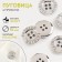 Button, 4 punctures, d = 18 mm, silver color