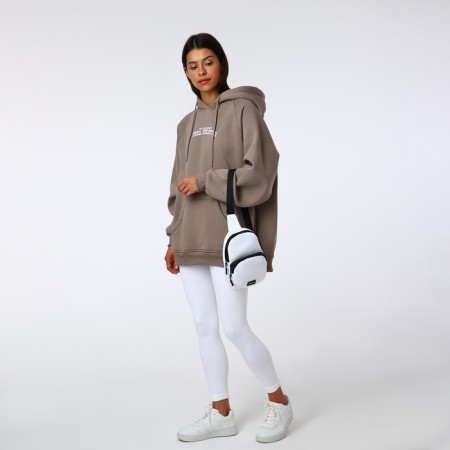Textura lightning bag, external pocket, white color-6