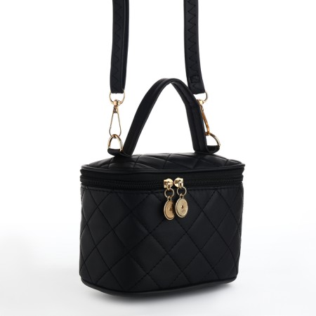 Female bag 16.5*9*10.5 department with a zipper, black-3