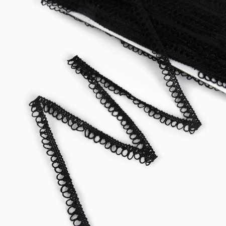 Black braid with festons 1.1 cm, 50 m-1