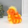 Piggy bank Ceramics "Red -haired snake with fluffy hairstyle" 10.5x13.9x12.3 cm
