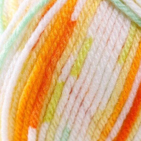 Yarn "Sweet Baby" 100% acrylic 300m/100g (902 yellow-white-salut)-2