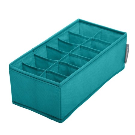 Organizer for linen, 12 cells, turquoise color-1