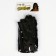 Carnival accessories with feathers, black color