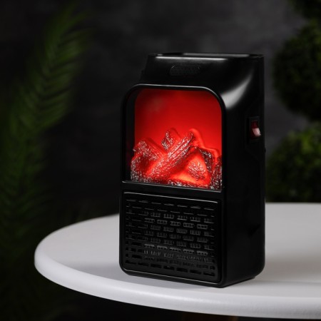Portable heater Luazon LTO-09, 500W, 23 m², 2 modes, black, Eurovilka