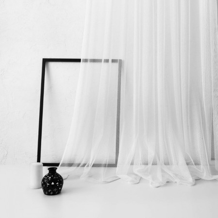 Tulle "Story", size 300x270 cm, white color-1