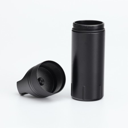 Waterproof keychain-container for small things, black, 11 cm-1
