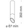 Technical C026CL-01B, GU10, 1x50 W, 67x67x350 mm, black lamp
