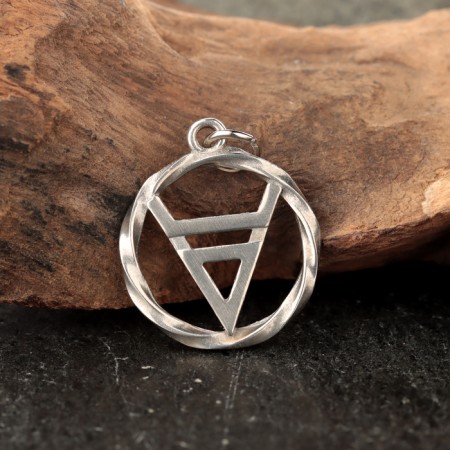 Slavic amulet "Symbol of Veles", 3 g, 24 x 21 mm