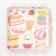 Box for cookies, "sweet party", 12 x 12 x 3 cm