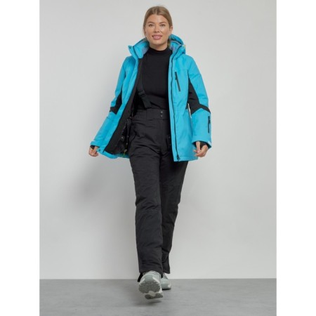 Ski costume female winter, size 44, blue color-8