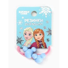 Hair gum, set 2 pcs, cold heart