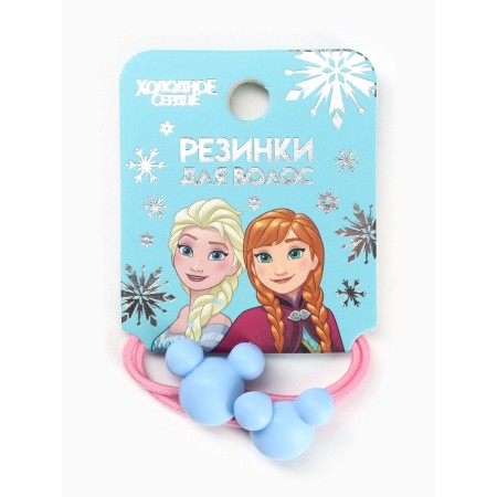 Hair gum, set 2 pcs, cold heart