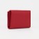Women's wallet on the button, red color