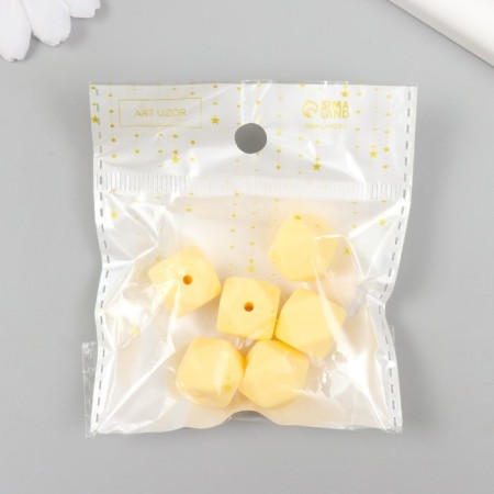 Busina silicone "polyhedron" beige d = 1.4 cm-2