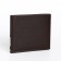 Male purse without fastening, department for maps, for bills, brown color