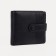 Women's wallet on the button, black color