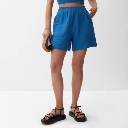 Women's shorts Mist Muslin size m, col. blue