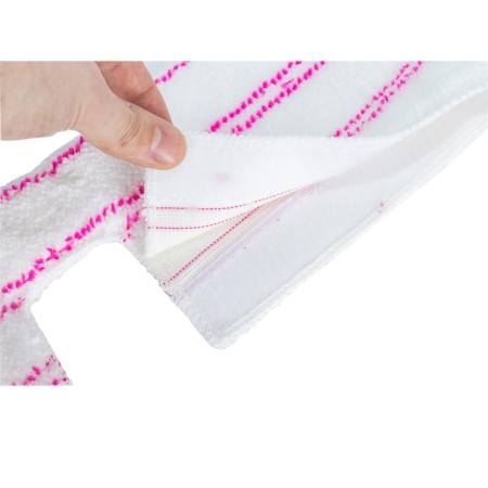 Pioneer 17 nasading for a mop, microfiber, bilateral, 38x10 cm, white-red color-1