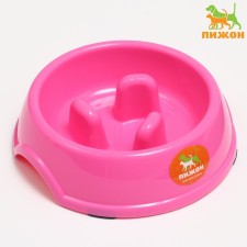 MISK Plastic slow feeding18 x 18.5 x 5.5 cm, pink