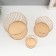 Summary Metal for 1 candle "Nimbus" set 3 pcs gold 8x10, 12x13, 15x17 cm