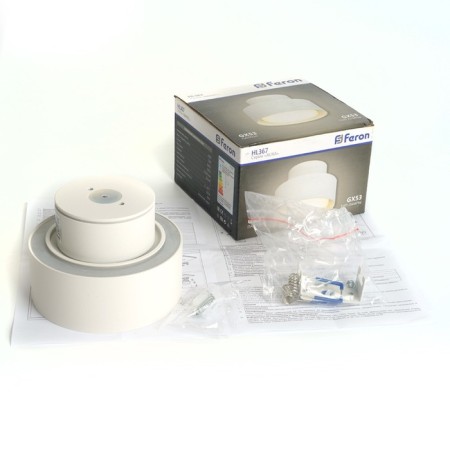 Ceiling light Feron HL367, IP44, GX53, 12 W, 110x110x75 mm, white color-7