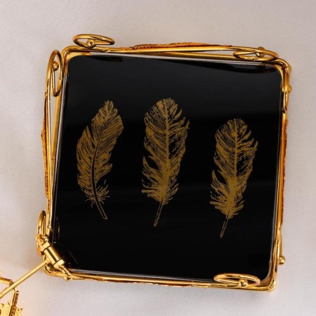 PEO SALFETNITE, 17 × 17 × 6 cm, golden color of gold-3
