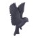 Decoration wall -mounted, gypsum panel "birds" 5 pcs, black, matte