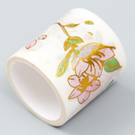 Adhesive tape paper "Spring" set 3 pcs width 0.5; 2; 4 cm winding 2 m-3
