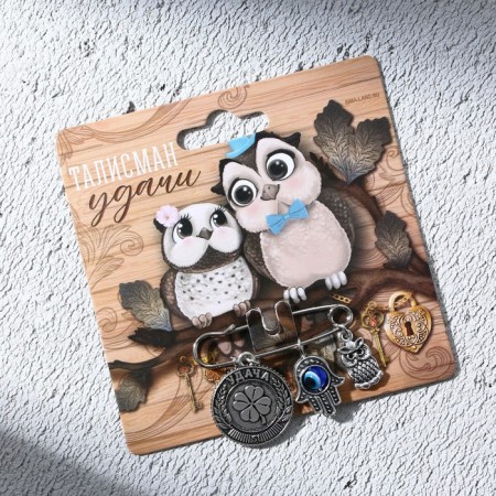 Brooch - Pin "Good luck", length 3.5 cm