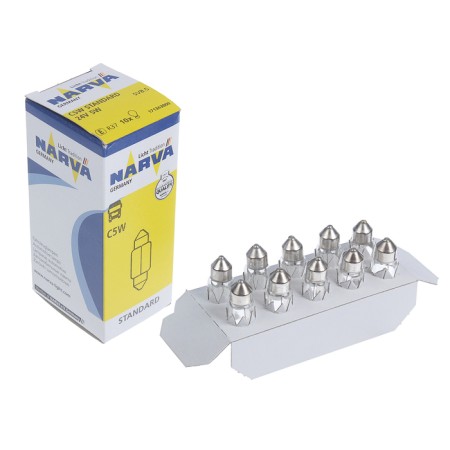 Car lamp Narva Festoon Lamps, C5W, 24 V, 5 W, (SV8.5)-1