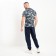 T-shirt male camouflage spots, color gray-blue, size 48