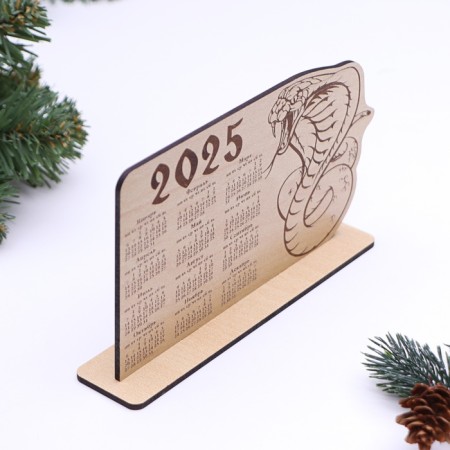 Calendar "Snake 2025", type 5, 16.3 x 9.8 x 3.5 cm-2