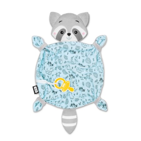 Toy - Comforter "Raccoon" with a holder for nipples, crumbs