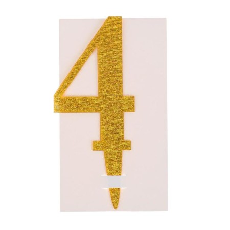 Topper "4", acrylic, Mix colors