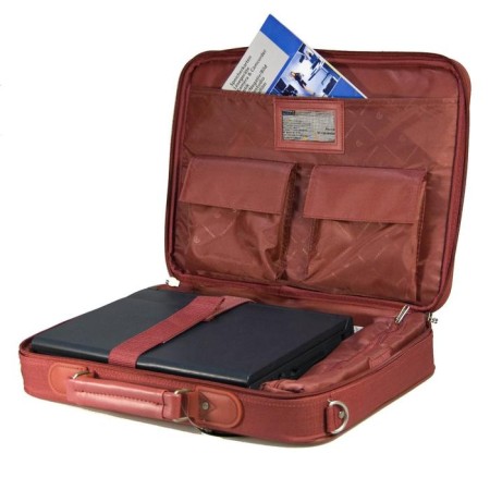 Business bag, lightning department, external pocket, red color-1