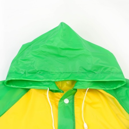 Children's raincoat, size l, 110-120 cm, blue tractor-4