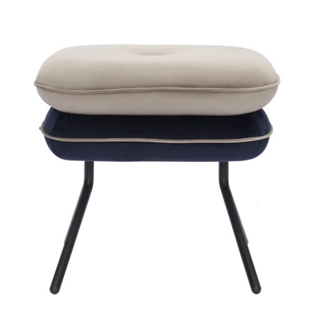PEA PEA, 497 × 403 × 425 mm, velor, beige color / dark blue-10