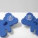 Earrings plastic "bears" with emoticons, blue color