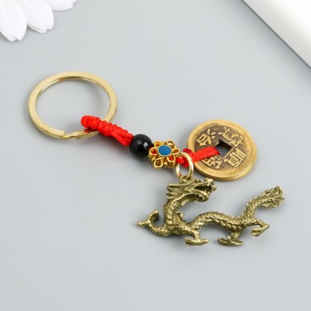 Trick Metal NECK "Chinese dragon" 5 coins h = 7.5 cm-2